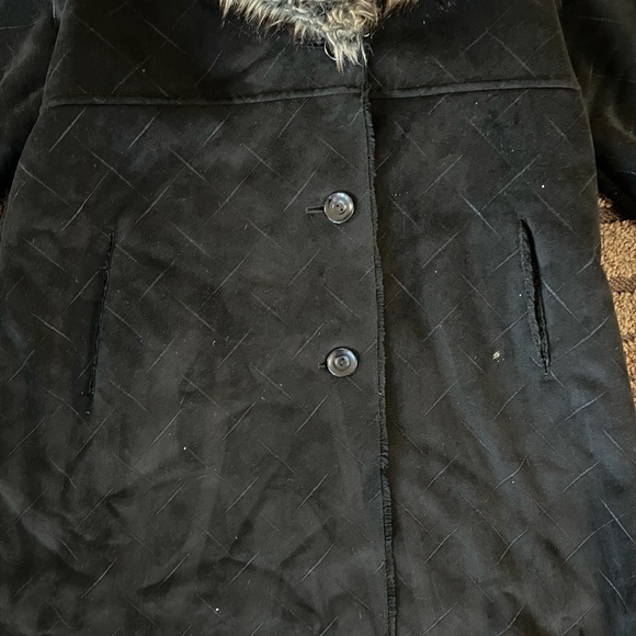 utex design black jacket with faux fur trim XL - Picture 3 of 11